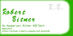 robert bitner business card